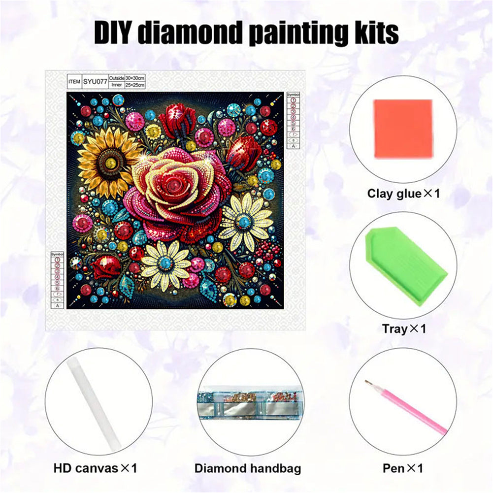 Daisy Rose - Special Shaped Drill Diamond Painting 30*30CM