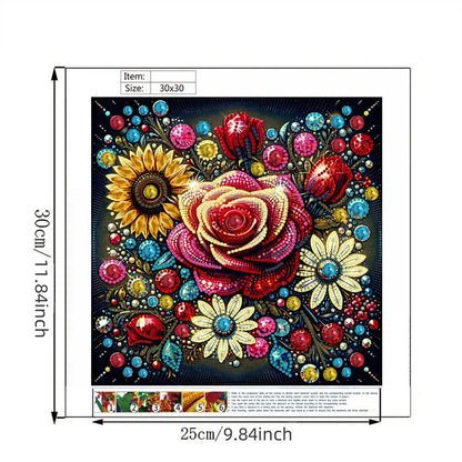 Daisy Rose - Special Shaped Drill Diamond Painting 30*30CM