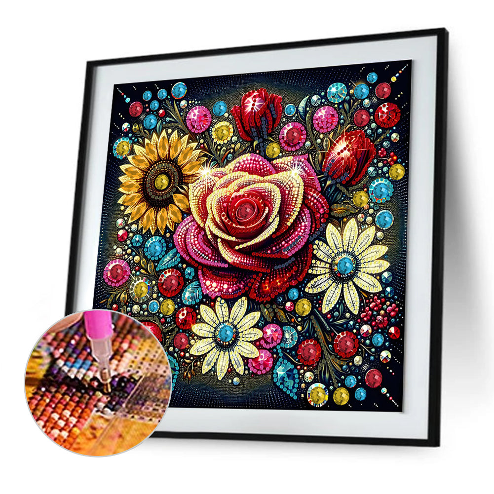 Daisy Rose - Special Shaped Drill Diamond Painting 30*30CM