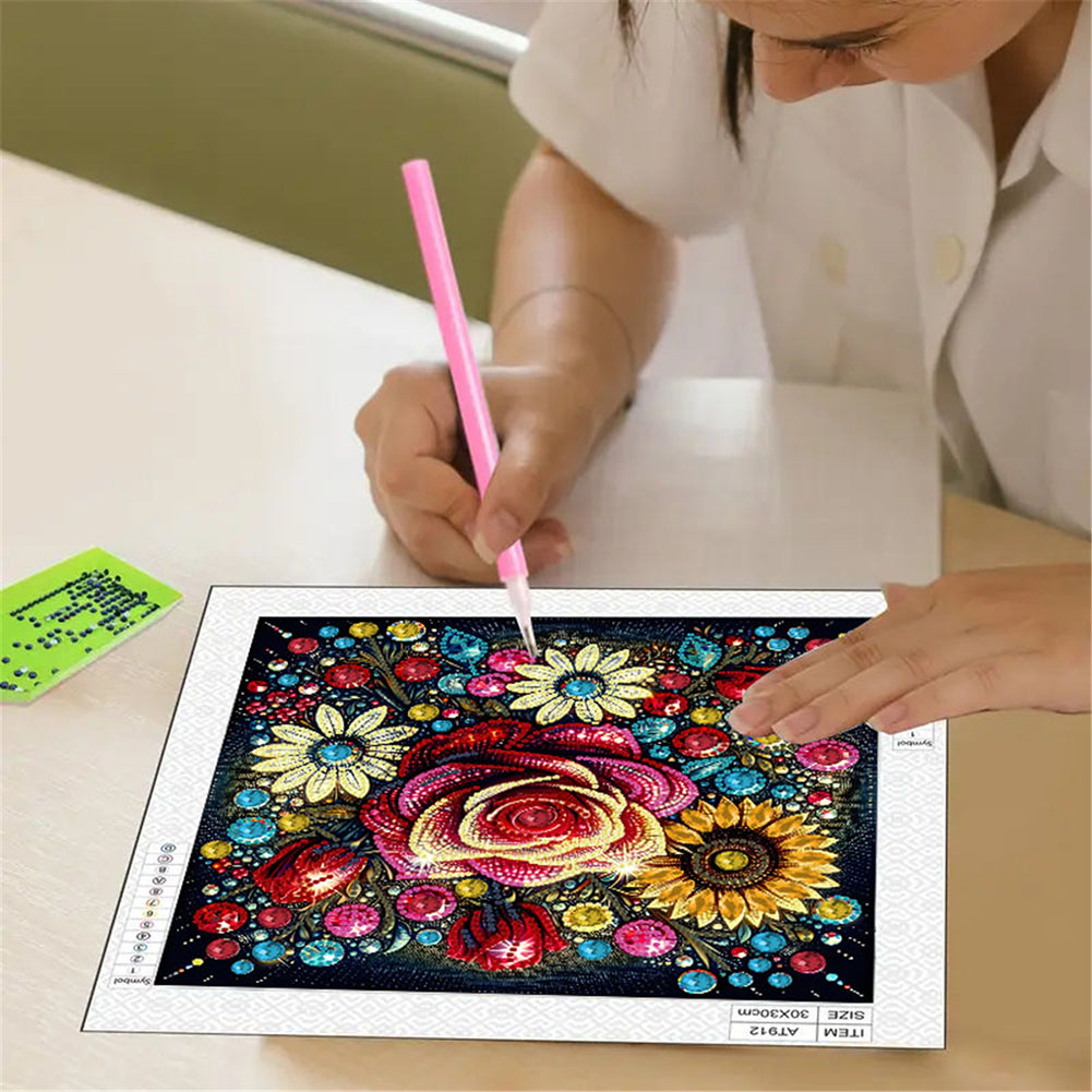 Daisy Rose - Special Shaped Drill Diamond Painting 30*30CM