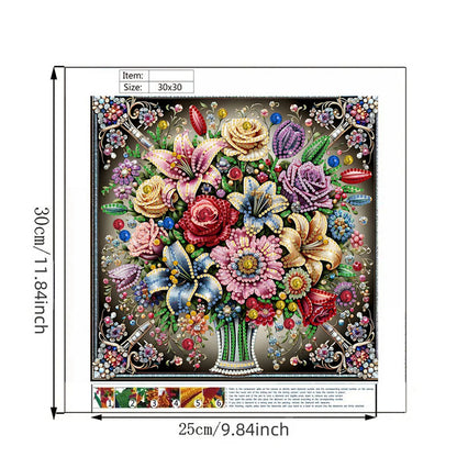 Glass Vase - Special Shaped Drill Diamond Painting 30*30CM