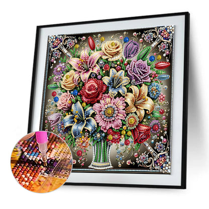 Glass Vase - Special Shaped Drill Diamond Painting 30*30CM
