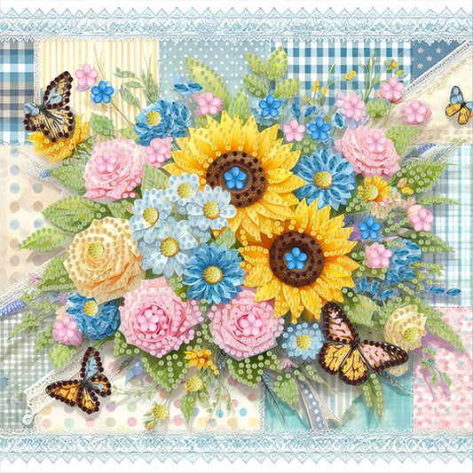 Blooming Flower - Special Shaped Drill Diamond Painting 30*30CM