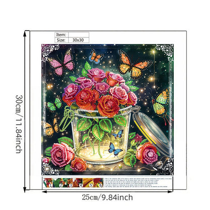 Blooming Flower - Special Shaped Drill Diamond Painting 30*30CM
