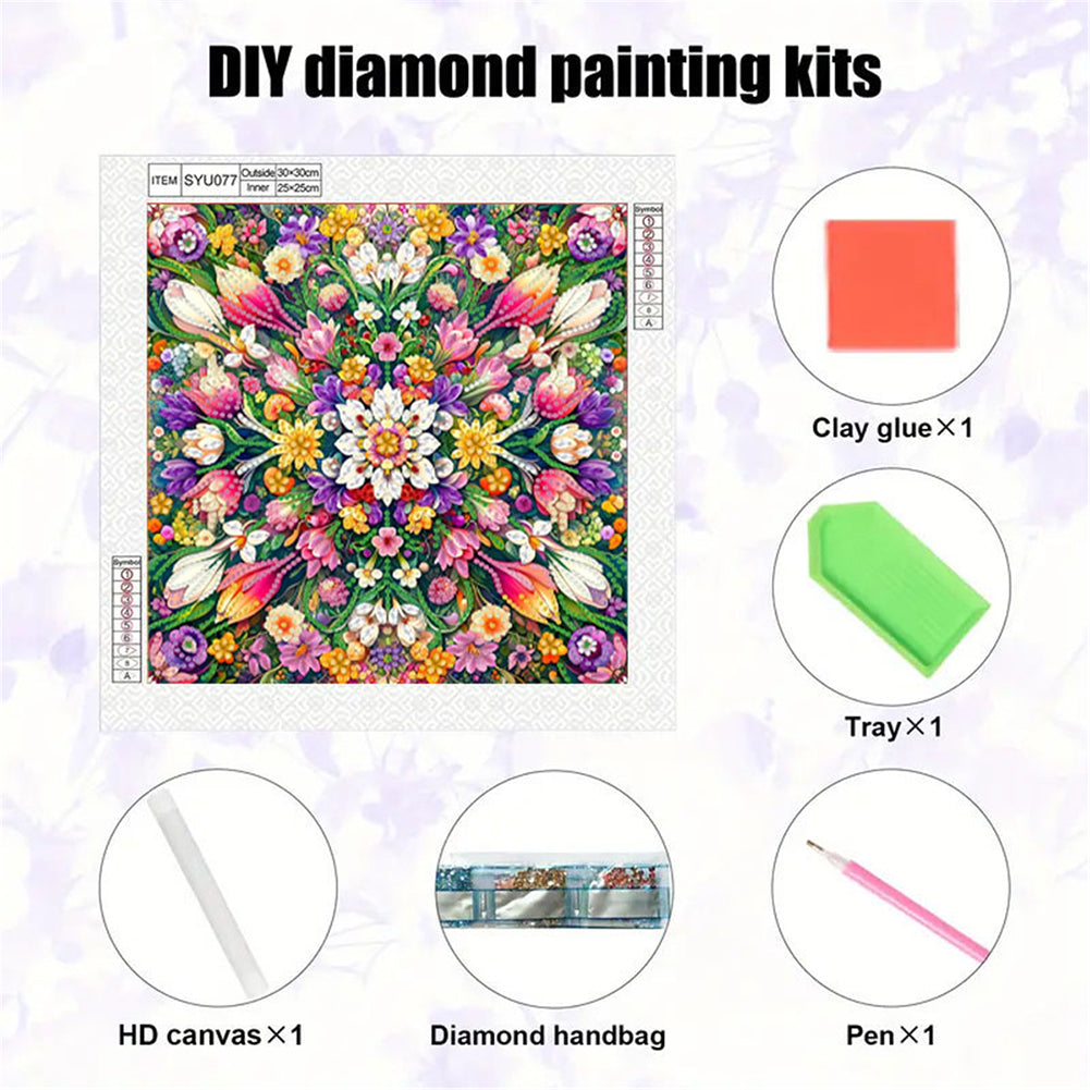 Blooming Flower - Special Shaped Drill Diamond Painting 30*30CM