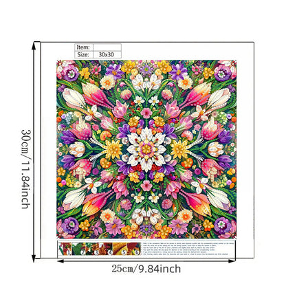 Blooming Flower - Special Shaped Drill Diamond Painting 30*30CM