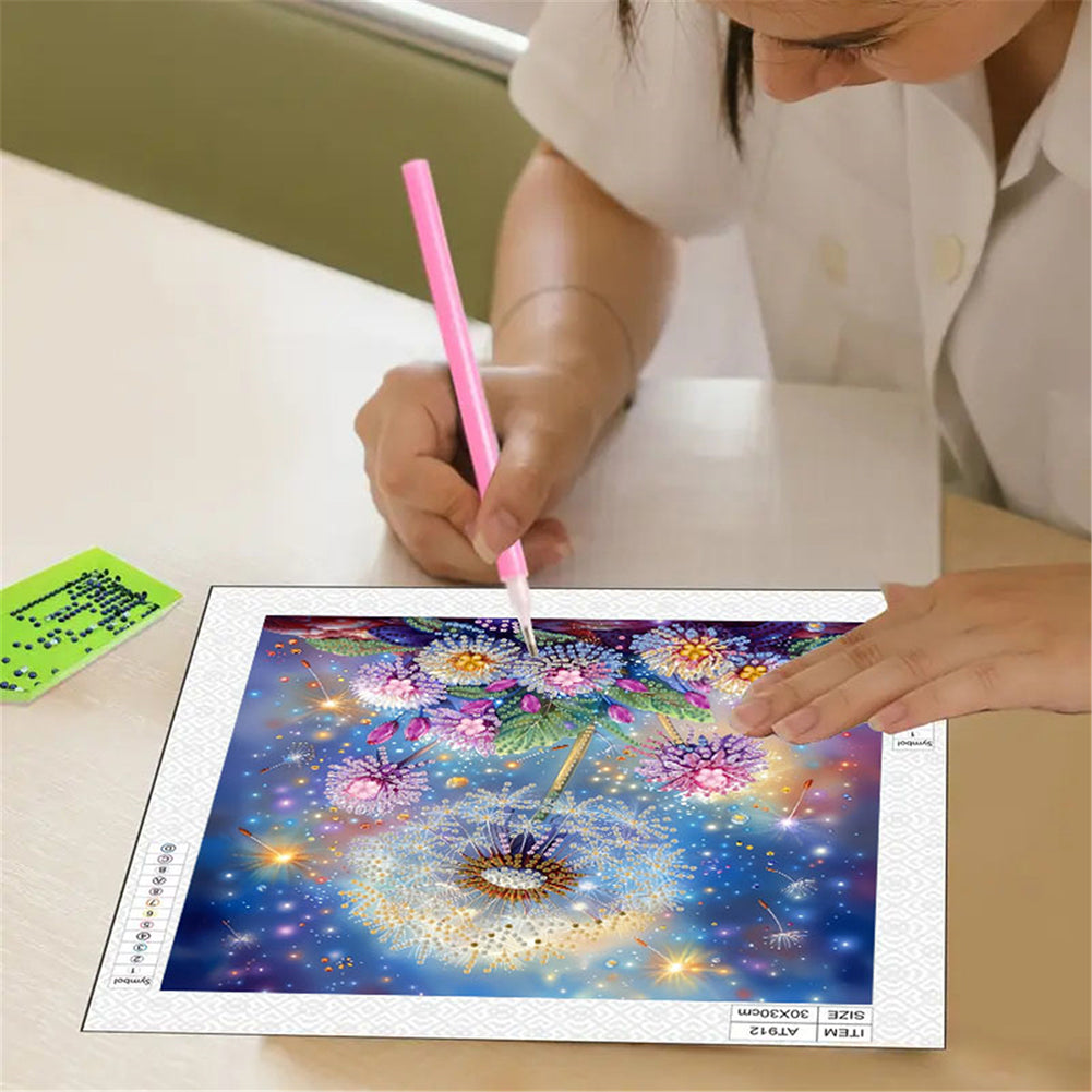 Blooming Flower - Special Shaped Drill Diamond Painting 30*30CM