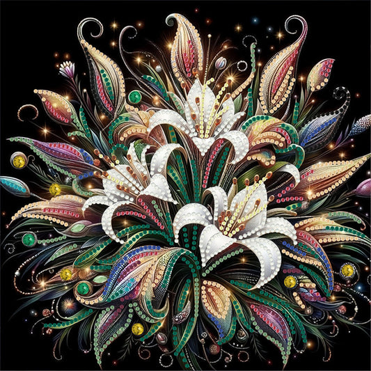 Blooming Flower - Special Shaped Drill Diamond Painting 30*30CM