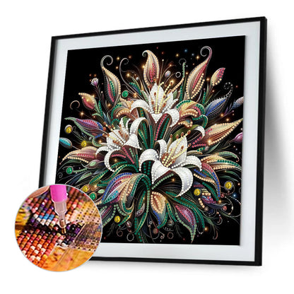 Blooming Flower - Special Shaped Drill Diamond Painting 30*30CM