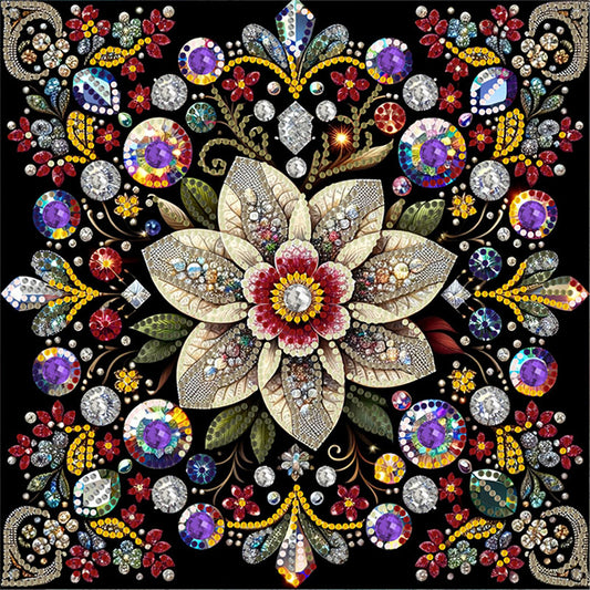 Blooming Flower - Special Shaped Drill Diamond Painting 30*30CM