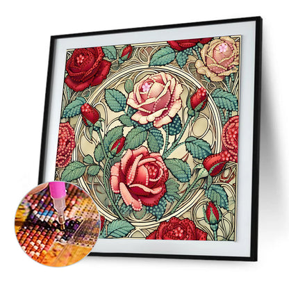 Blooming Flowers - Special Shaped Drill Diamond Painting 30*30CM