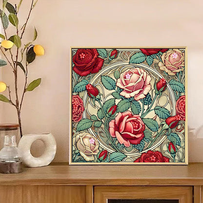 Blooming Flowers - Special Shaped Drill Diamond Painting 30*30CM