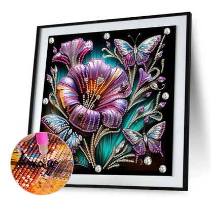 Blooming Flowers - Special Shaped Drill Diamond Painting 30*30CM