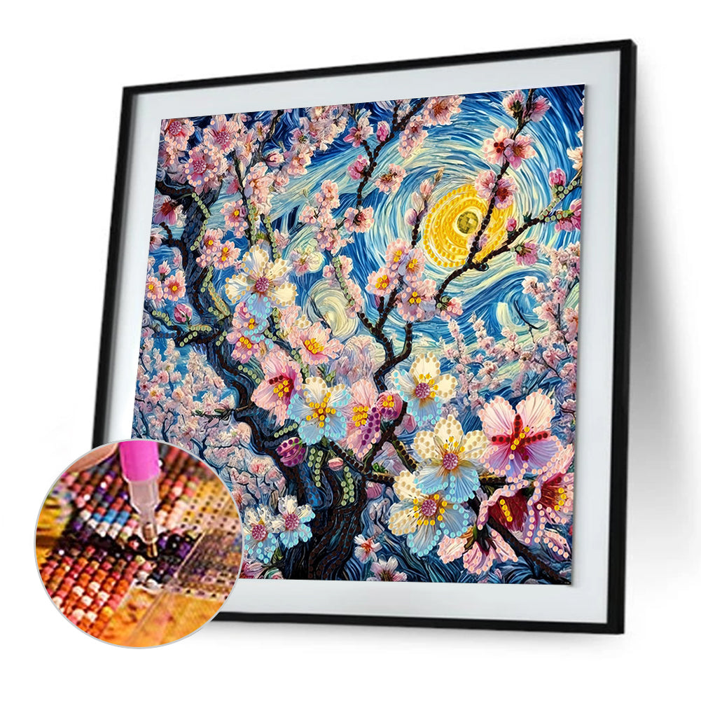 Blooming Flowers - Special Shaped Drill Diamond Painting 30*30CM