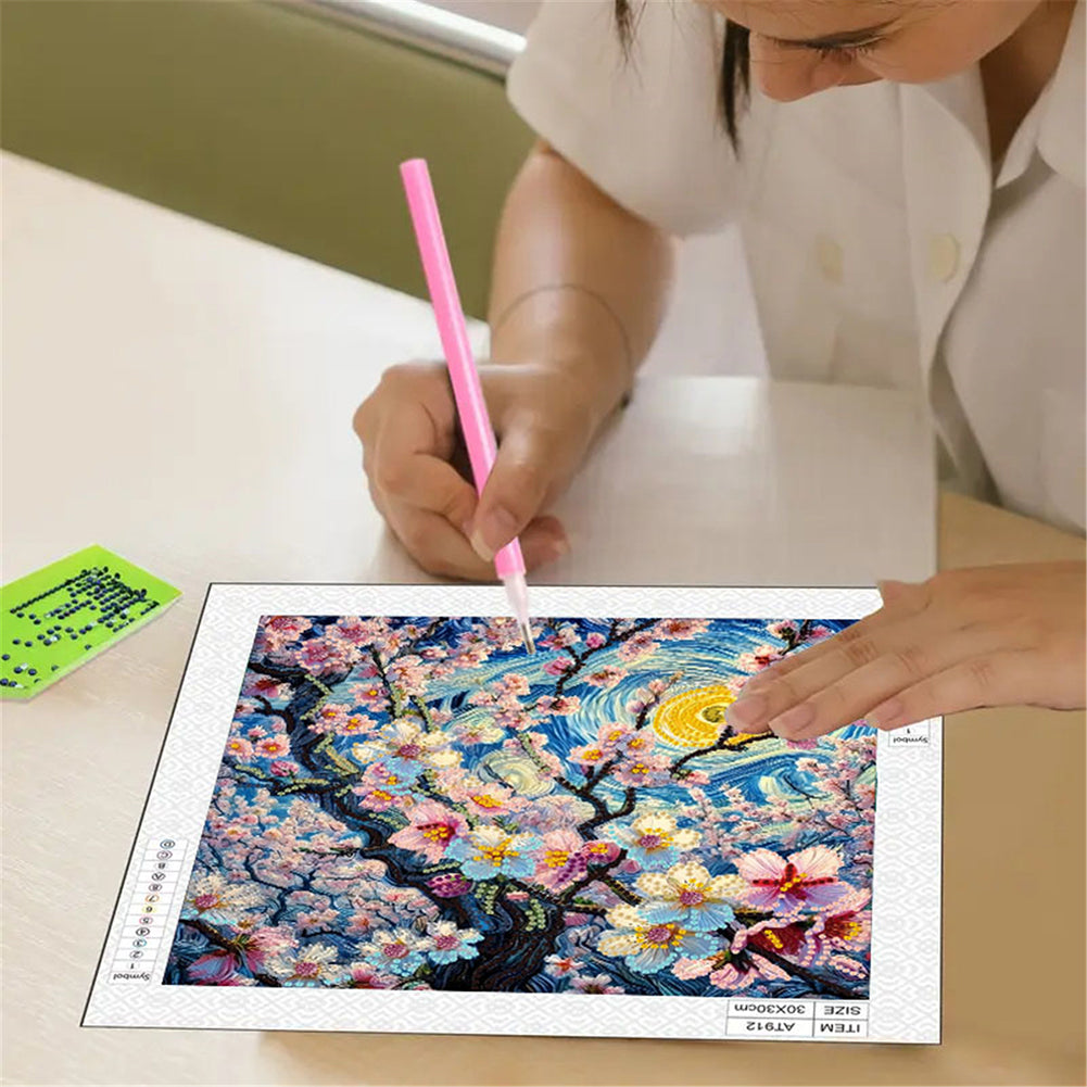 Blooming Flowers - Special Shaped Drill Diamond Painting 30*30CM
