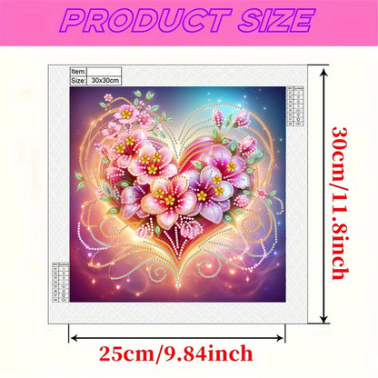 Blooming Flower - Special Shaped Drill Diamond Painting 30*30CM