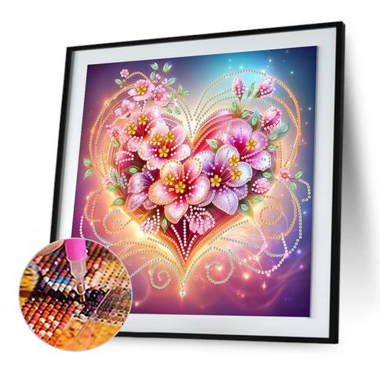 Blooming Flower - Special Shaped Drill Diamond Painting 30*30CM