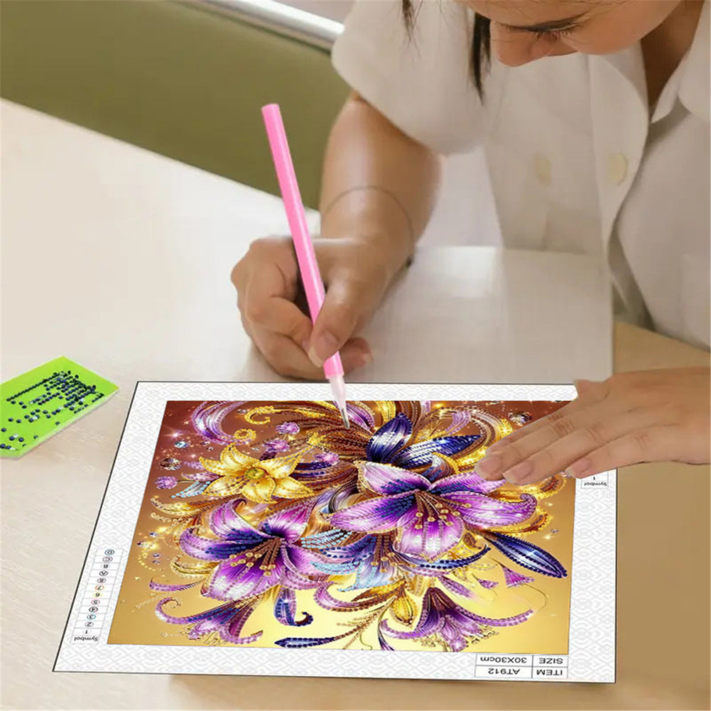 Blooming Flower - Special Shaped Drill Diamond Painting 30*30CM