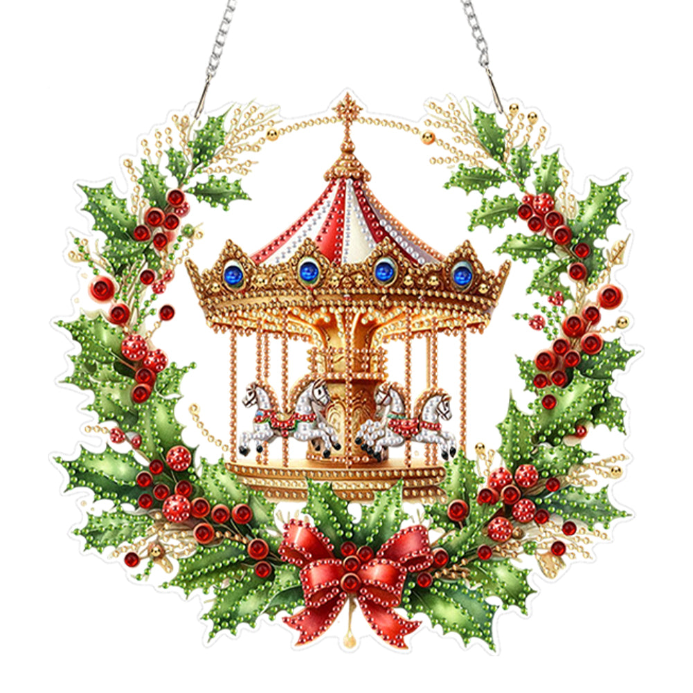2D Flat Acrylic DIY Hanging Diamond Art Kits Special Shape Wall Door Decoration