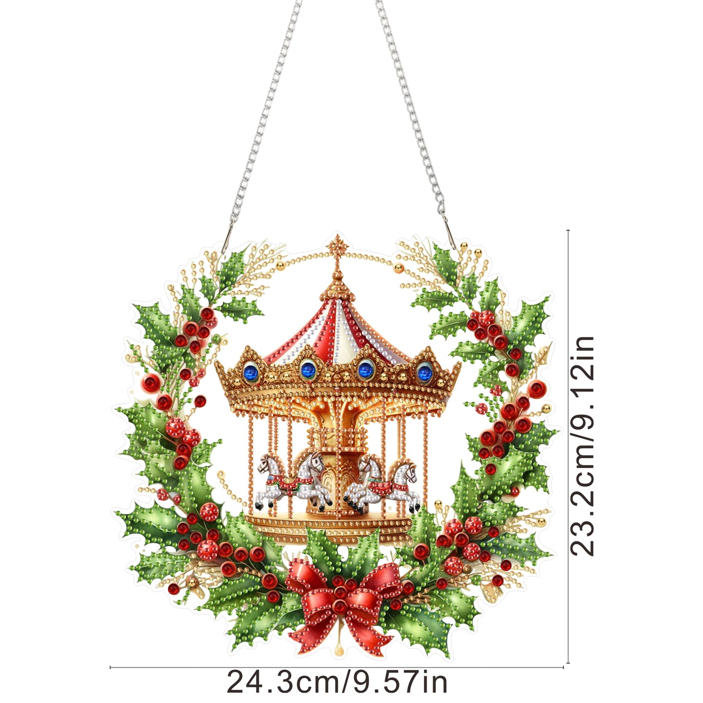 2D Flat Acrylic DIY Hanging Diamond Art Kits Special Shape Wall Door Decoration