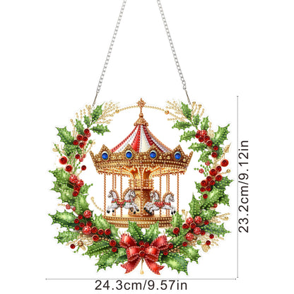 2D Flat Acrylic DIY Hanging Diamond Art Kits Special Shape Wall Door Decoration