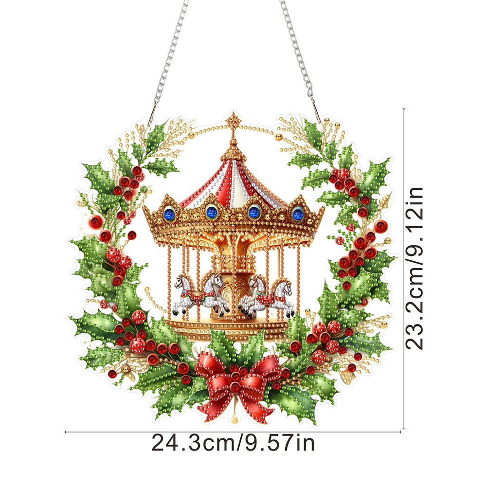 2D Flat Acrylic DIY Hanging Diamond Art Kits Special Shape Wall Door Decoration