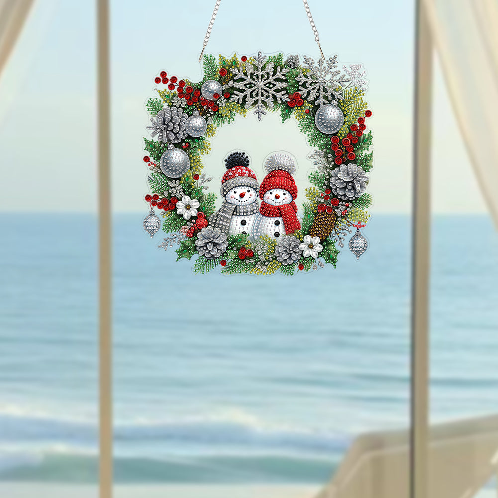 2D Flat Acrylic DIY Hanging Diamond Art Kits Special Shape Wall Door Decoration