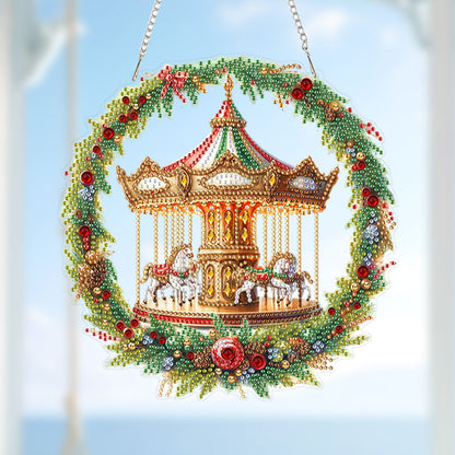 2D Flat Acrylic DIY Hanging Diamond Art Kits Special Shape Wall Door Decoration