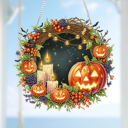 2D Flat Acrylic DIY Hanging Diamond Art Kits Special Shape Wall Door Decoration