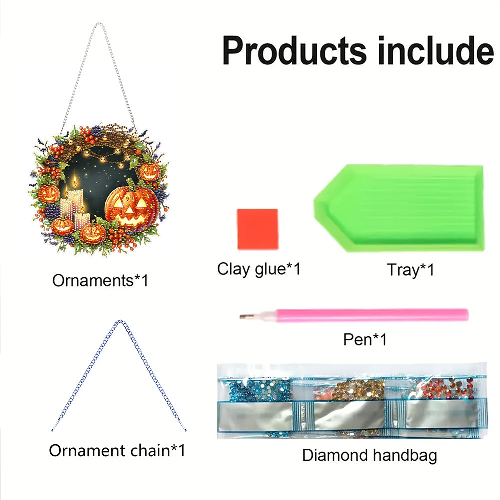 2D Flat Acrylic DIY Hanging Diamond Art Kits Special Shape Wall Door Decoration