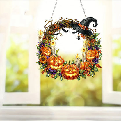 2D Flat Acrylic DIY Hanging Diamond Art Kits Special Shape Wall Door Decoration