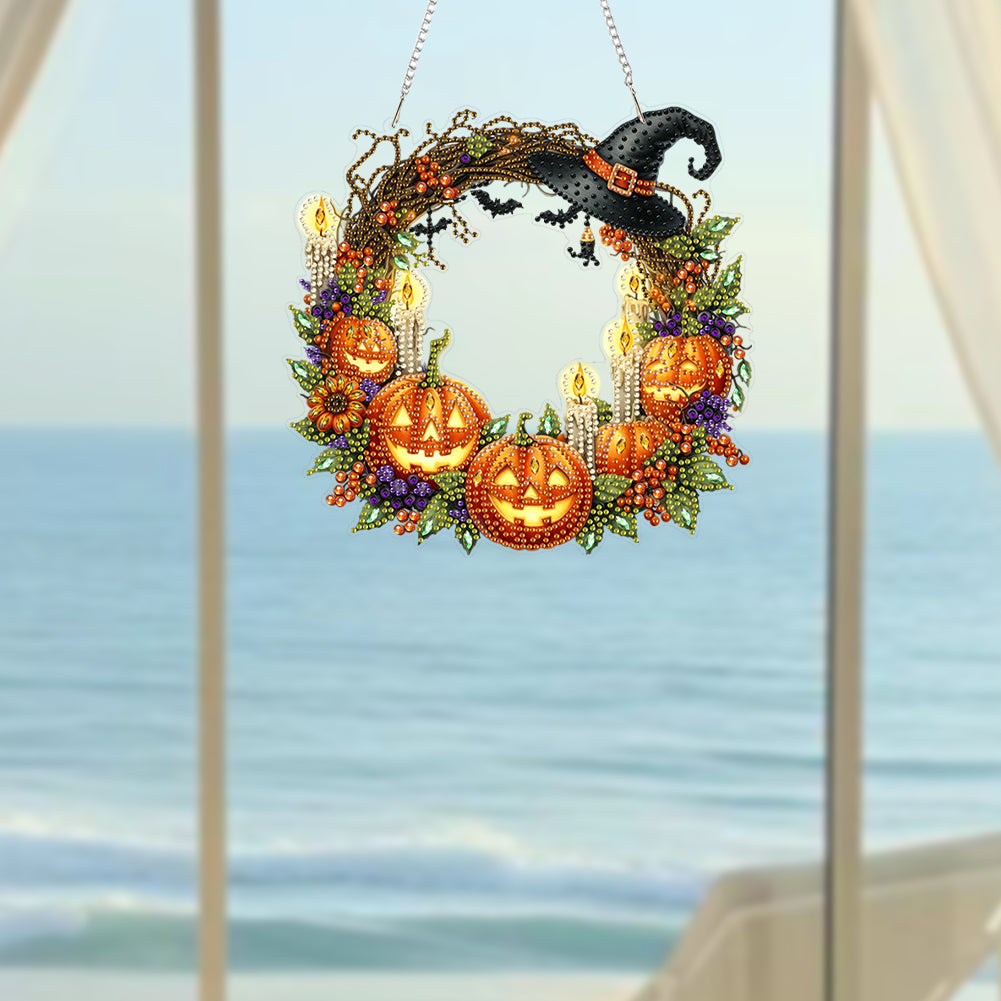 2D Flat Acrylic DIY Hanging Diamond Art Kits Special Shape Wall Door Decoration