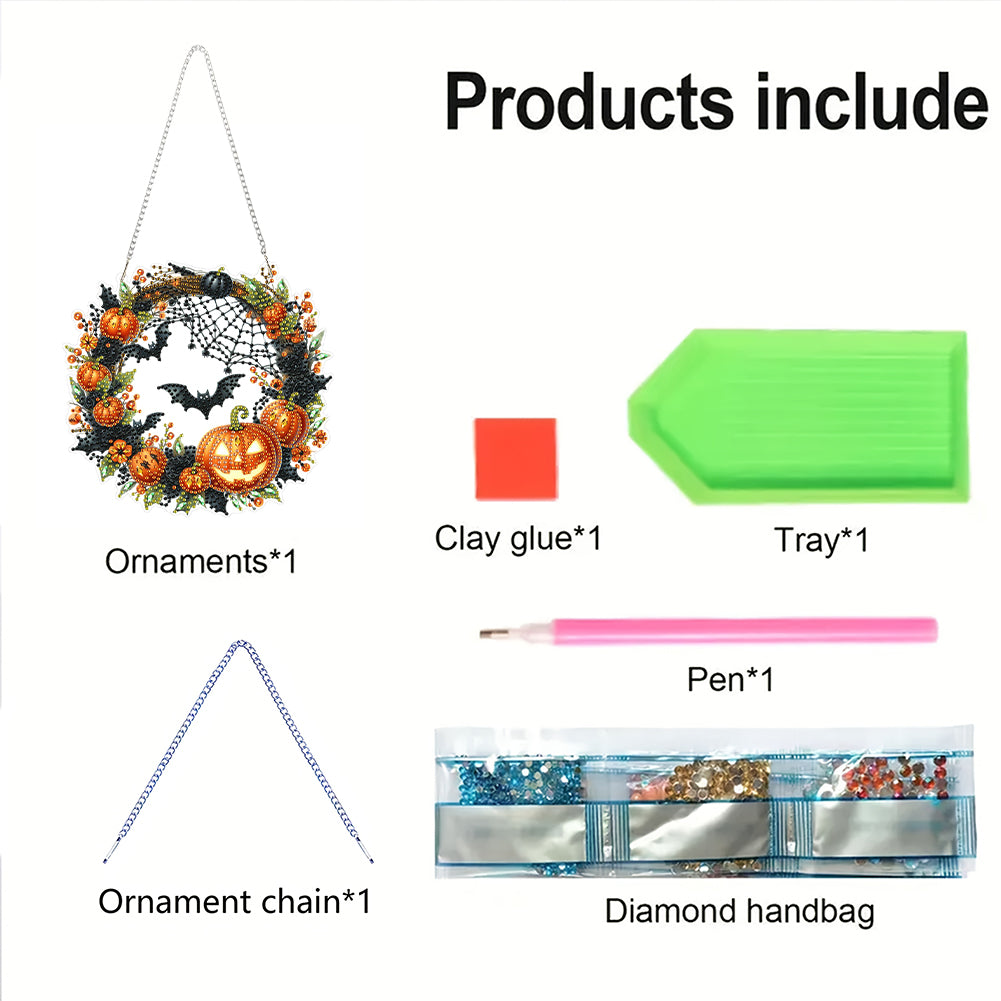 2D Flat Acrylic DIY Hanging Diamond Art Kits Special Shape Wall Door Decoration