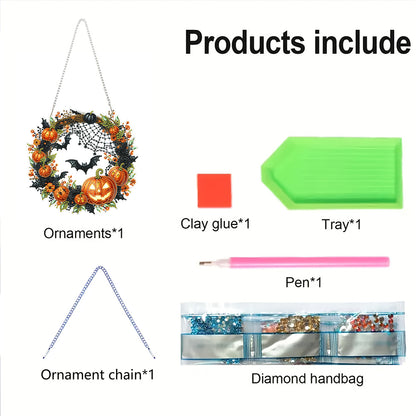 2D Flat Acrylic DIY Hanging Diamond Art Kits Special Shape Wall Door Decoration