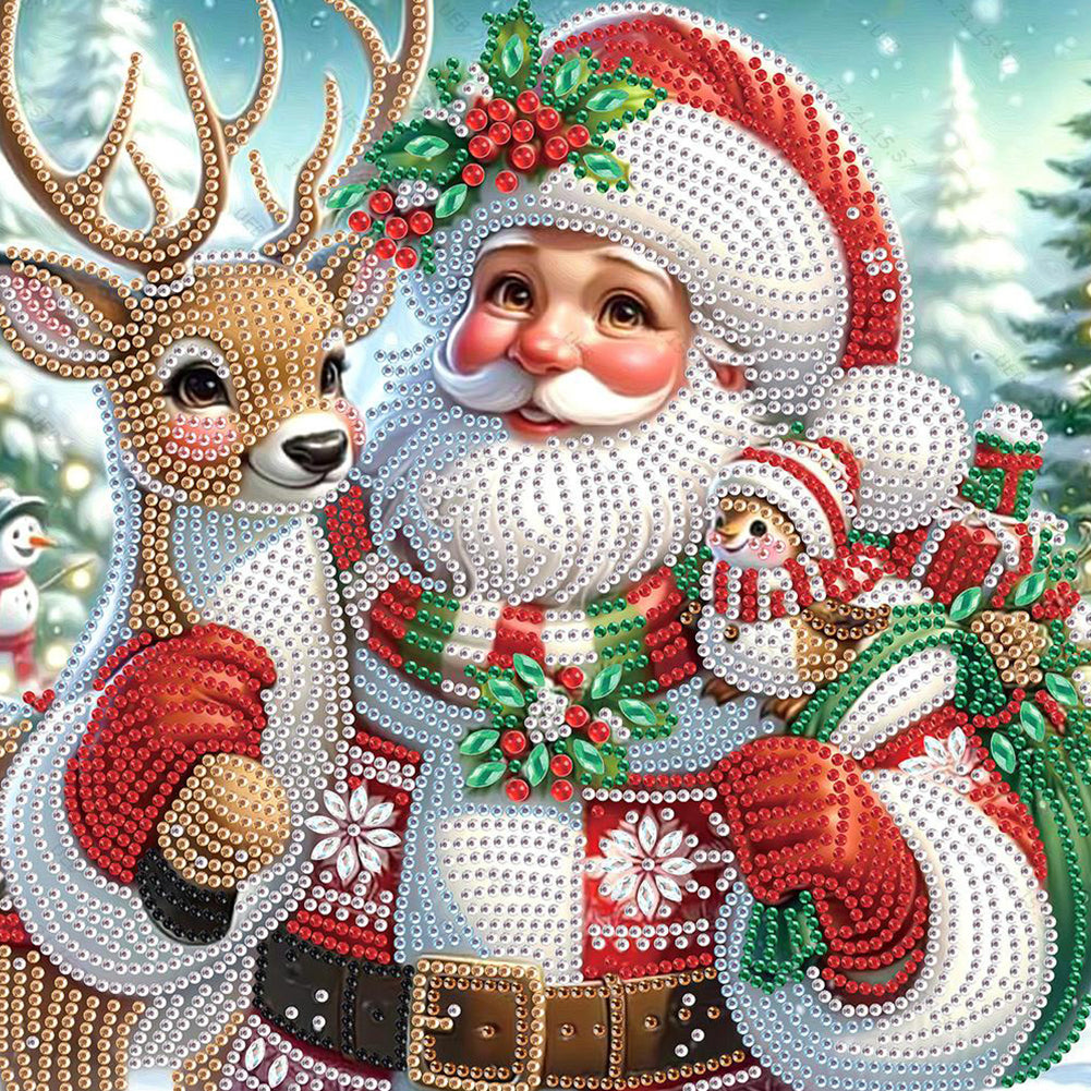 4 Pcs Christmas - Special Shaped Drill Diamond Painting 30*30CM