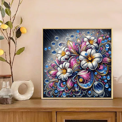 Blooming Flowers - Special Shaped Drill Diamond Painting 30*30CM
