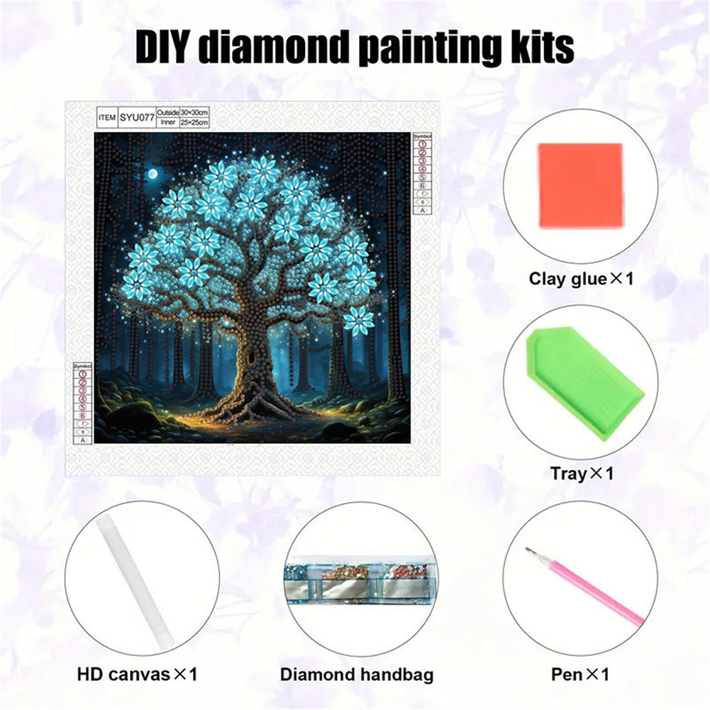 Luminous Tree Of Life - Special Shaped Drill Diamond Painting 30*30CM