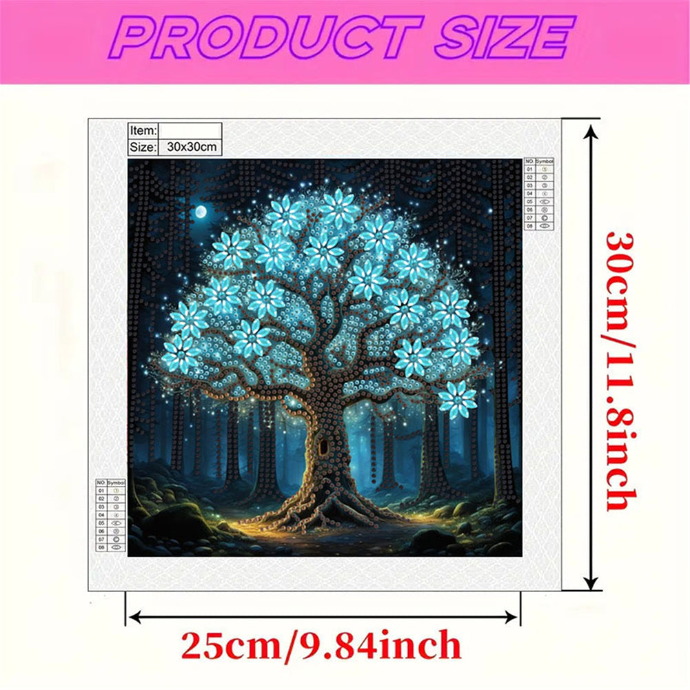Luminous Tree Of Life - Special Shaped Drill Diamond Painting 30*30CM