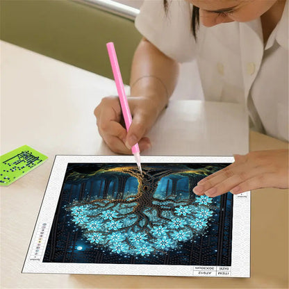 Luminous Tree Of Life - Special Shaped Drill Diamond Painting 30*30CM