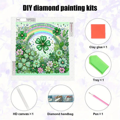 Blooming Clover - Special Shaped Drill Diamond Painting 30*30CM