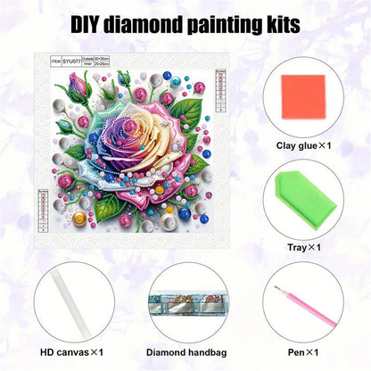 Blooming Flowers - Special Shaped Drill Diamond Painting 30*30CM