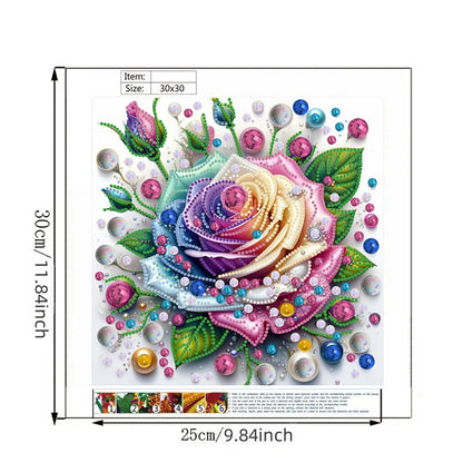 Blooming Flowers - Special Shaped Drill Diamond Painting 30*30CM