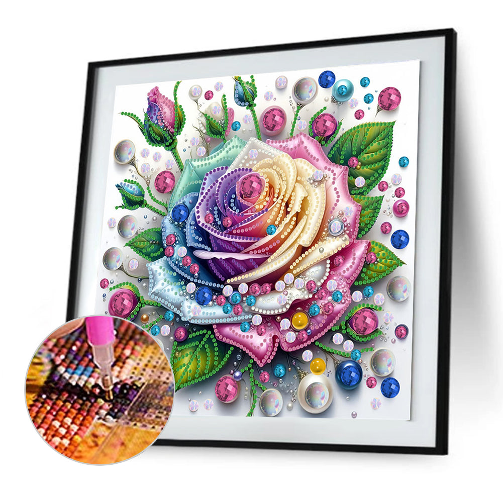 Blooming Flowers - Special Shaped Drill Diamond Painting 30*30CM