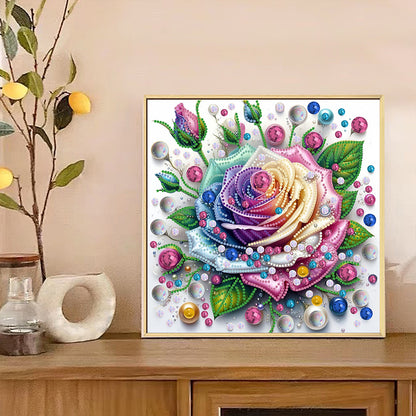 Blooming Flowers - Special Shaped Drill Diamond Painting 30*30CM