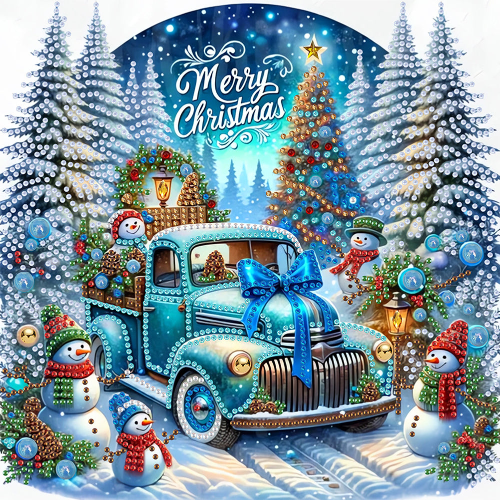 4 Pcs Christmas - Special Shaped Drill Diamond Painting 30*30CM