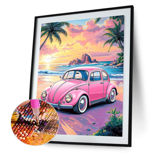 Beach Car - Full Round Drill Diamond Painting 40*50CM
