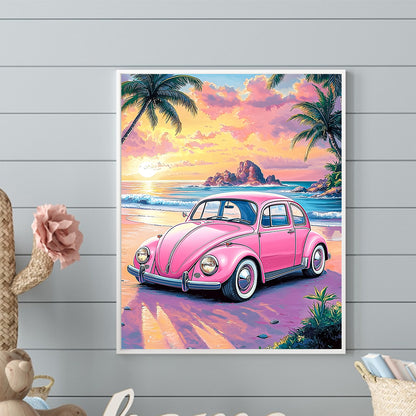 Beach Car - Full Round Drill Diamond Painting 40*50CM