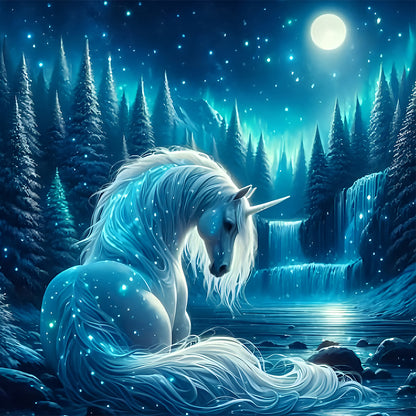 Unicorn - Full Round Drill Diamond Painting 40*40CM