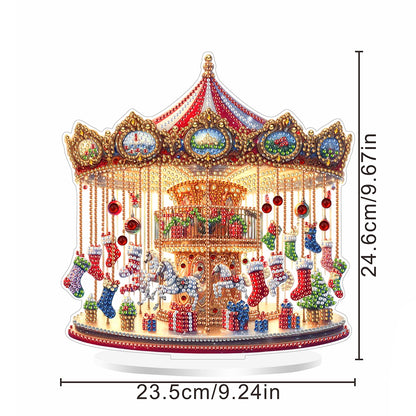 2D Flat Xmas DIY Desktop Diamond Art Kits Diamond Painting Desktop Ornaments Kit