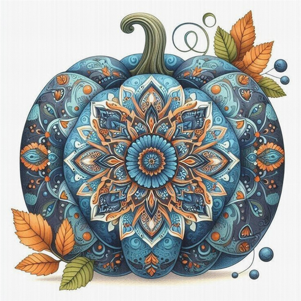 Mandala Pumpkin - 14CT Stamped Cross Stitch 40*40CM